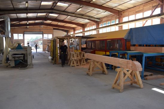 Lombard Vasina workshop for chalet prefabrication